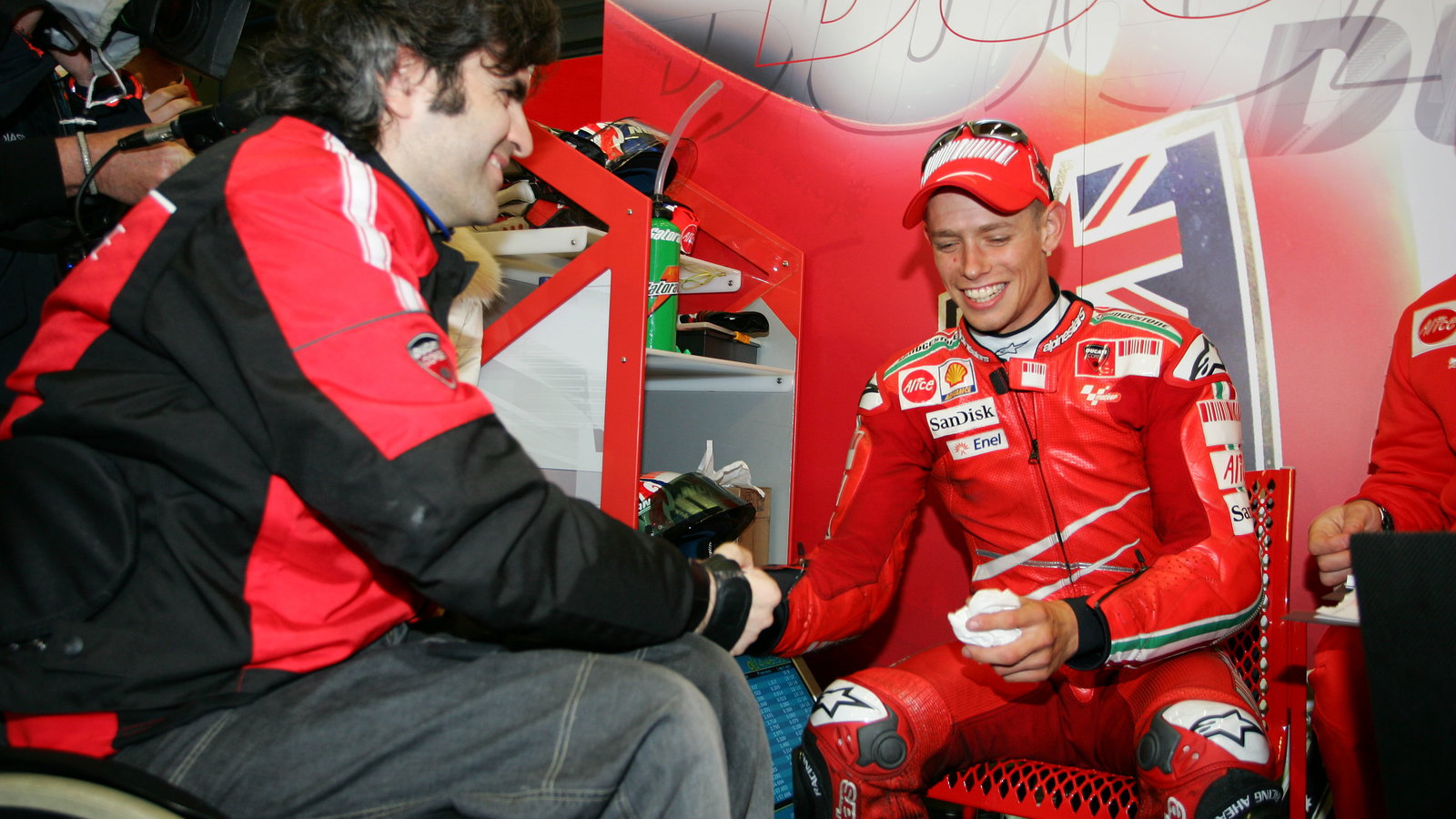 Filippo Preziosi and Casey Stoner