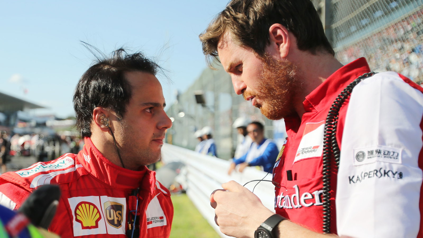 Felipe Massa and Rob Smedley 