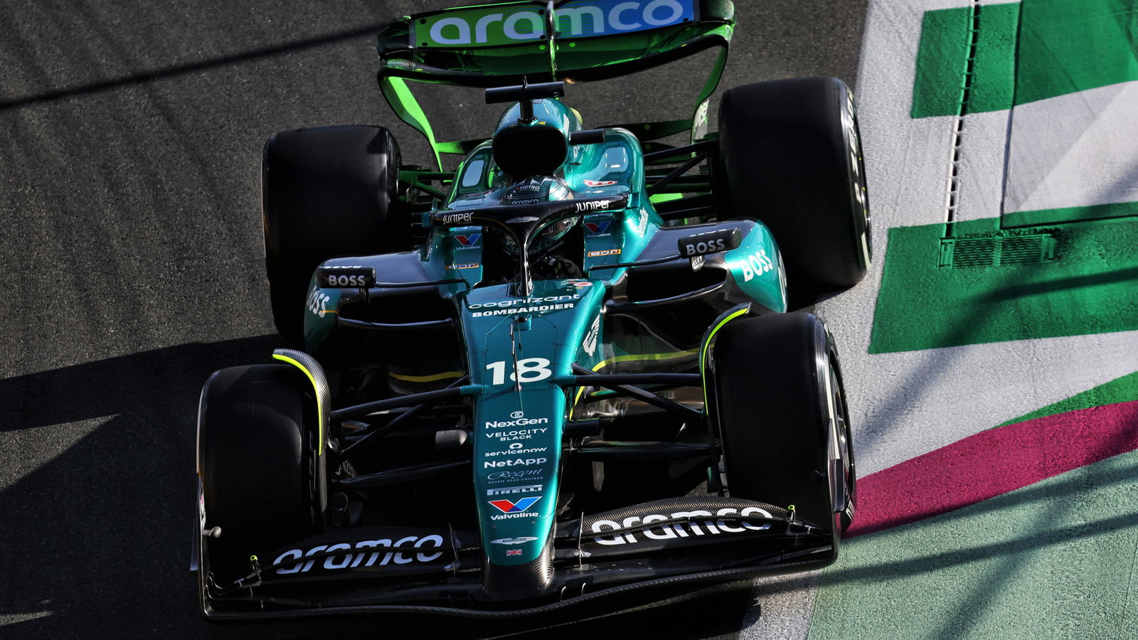 Lance Stroll on track for Aston Martin in Saudi Arabia