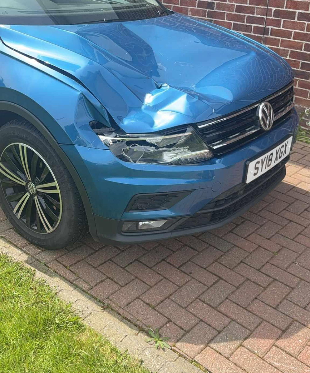 The car that Paul Cassidy landed on.