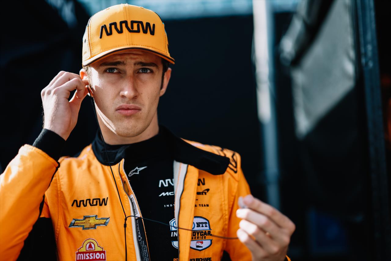 Theo Pourchaire at the IndyCar Detroit Grand Prix
