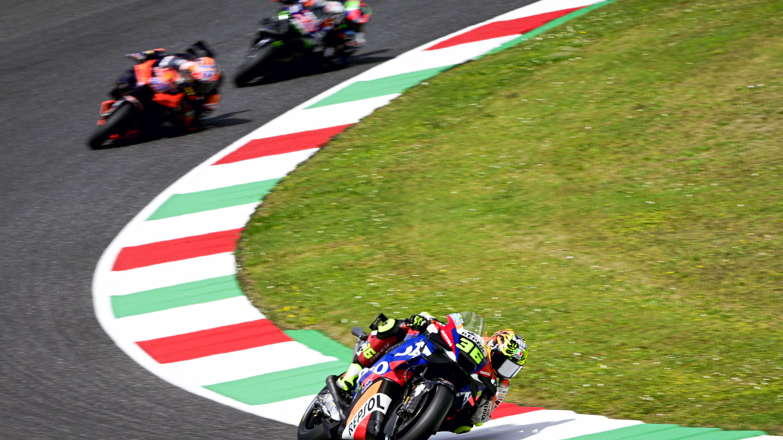 Joan Mir, Jack Miller, Alex Rins, 2024 MotoGP Italian Grand Prix. Credit: Gold and Goose.