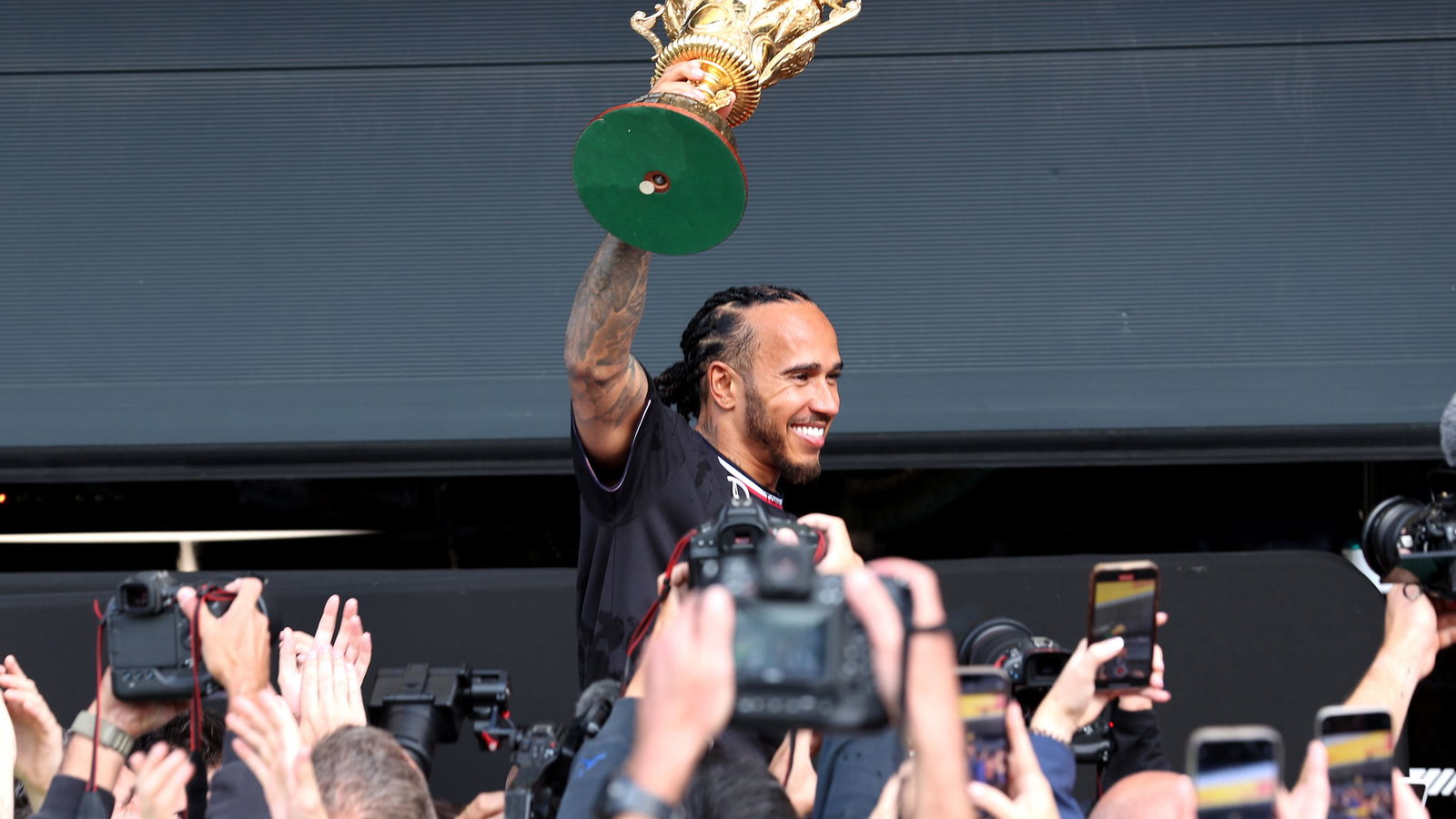 Lewis Hamilton at Silverstone