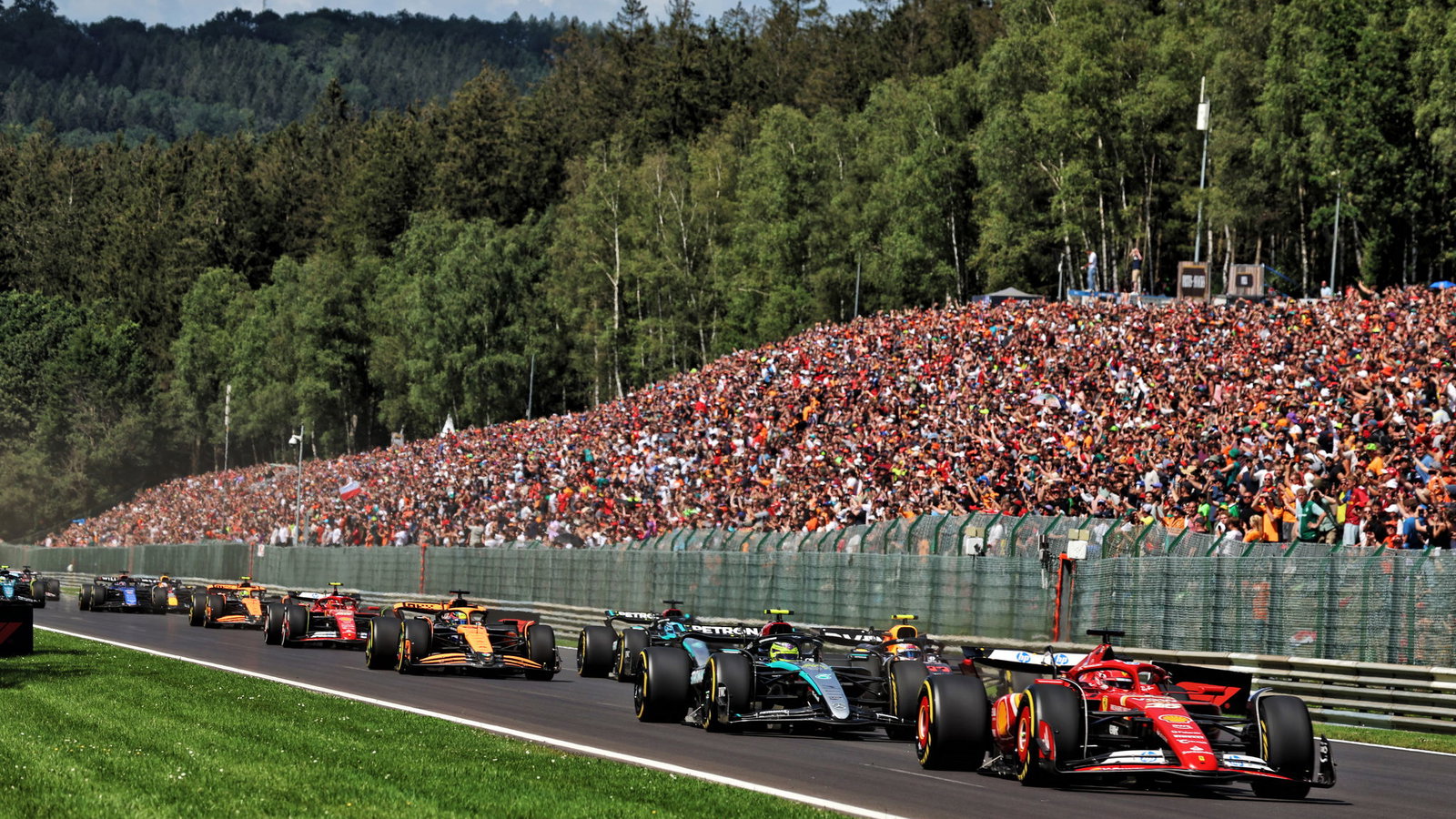 Start of the Belgian Grand Prix