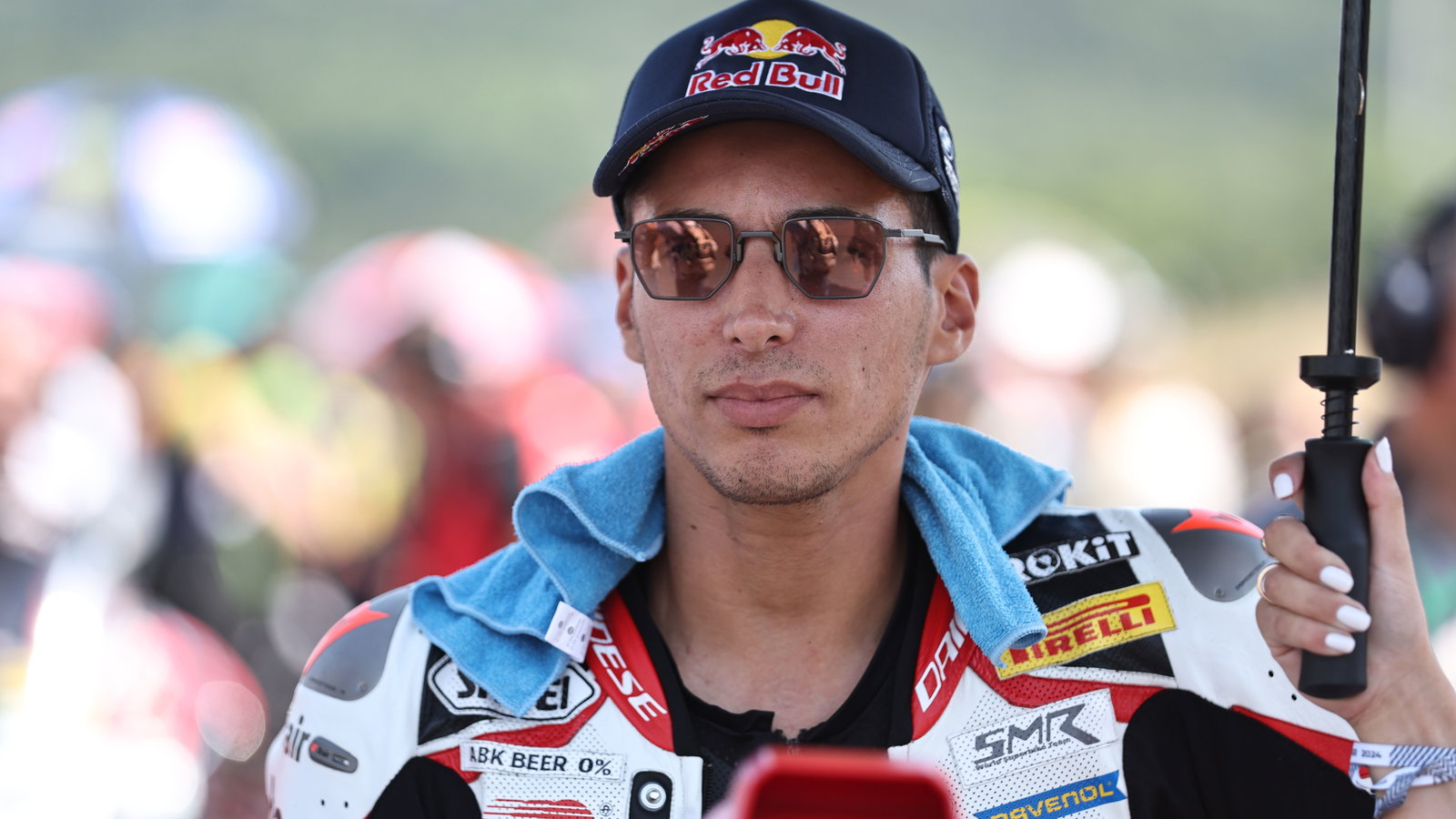 Toprak Razgatlioglu, 2024 Czech WorldSBK, grid. - Gold and Goose.