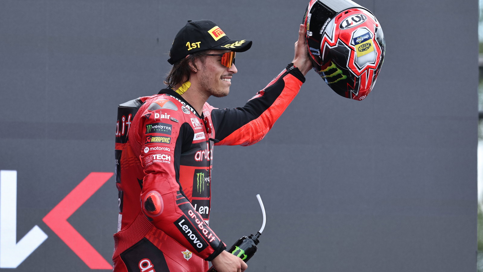 Nicolo Bulega, 2024 French WorldSBK, podium. Credit: Gold and Goose.