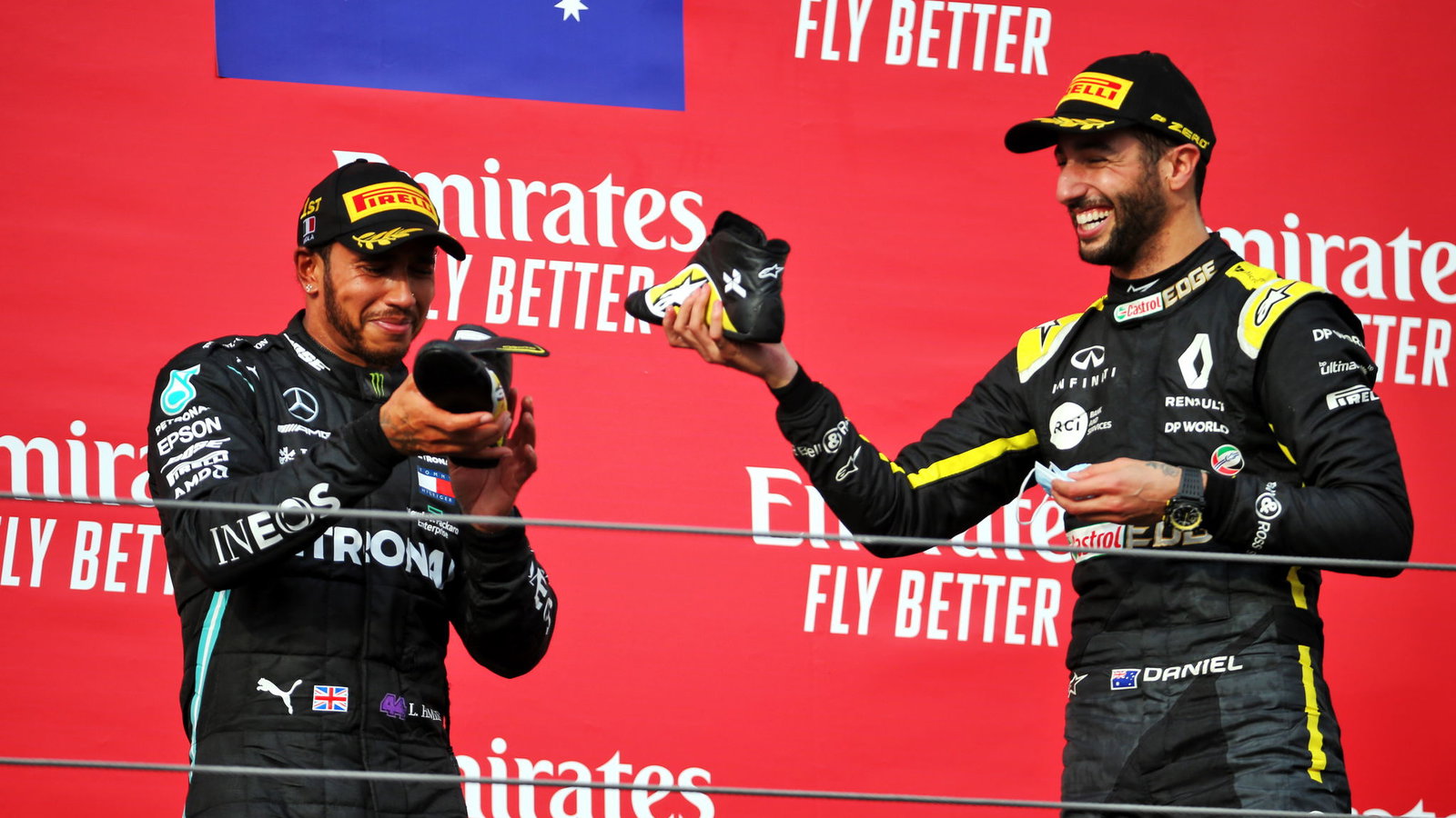 Lewis Hamilton and Daniel Ricciardo 