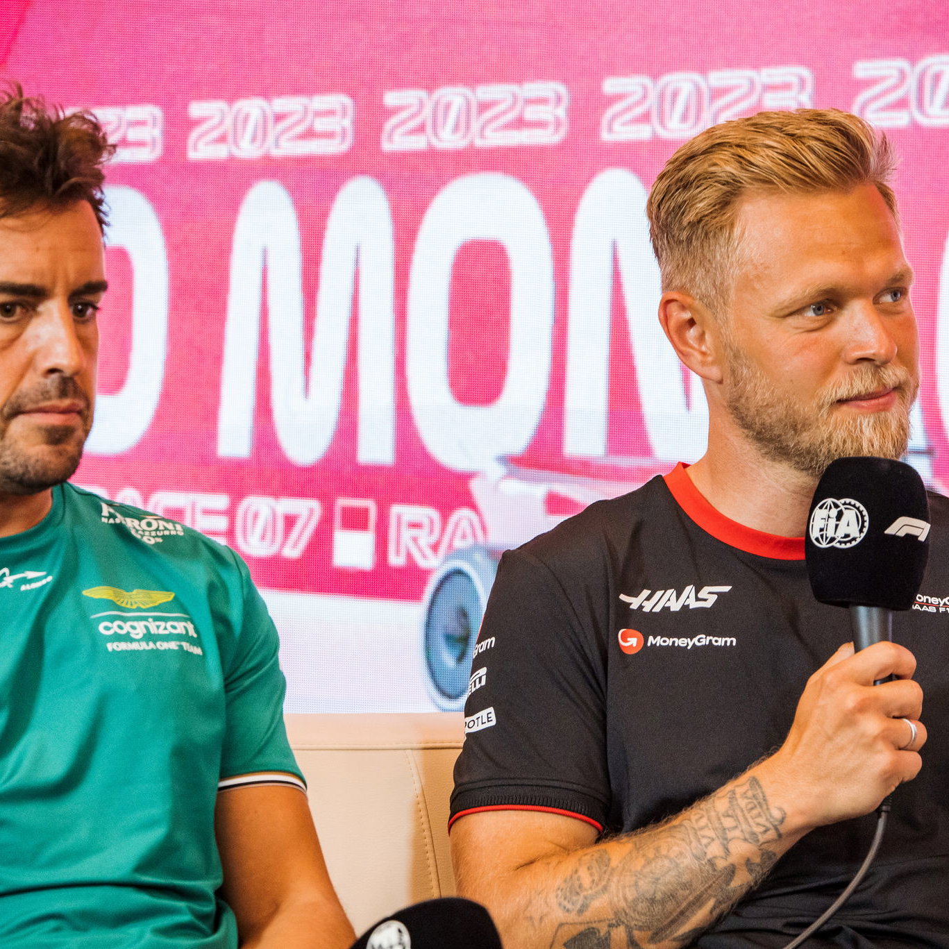 Fernando Alonso and Kevin Magnussen