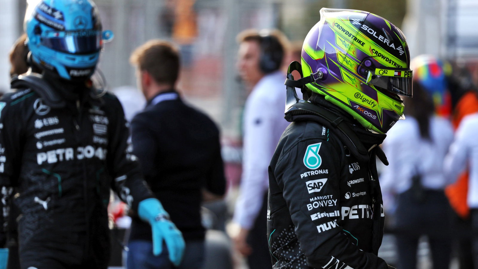 George Russell, Lewis Hamilton