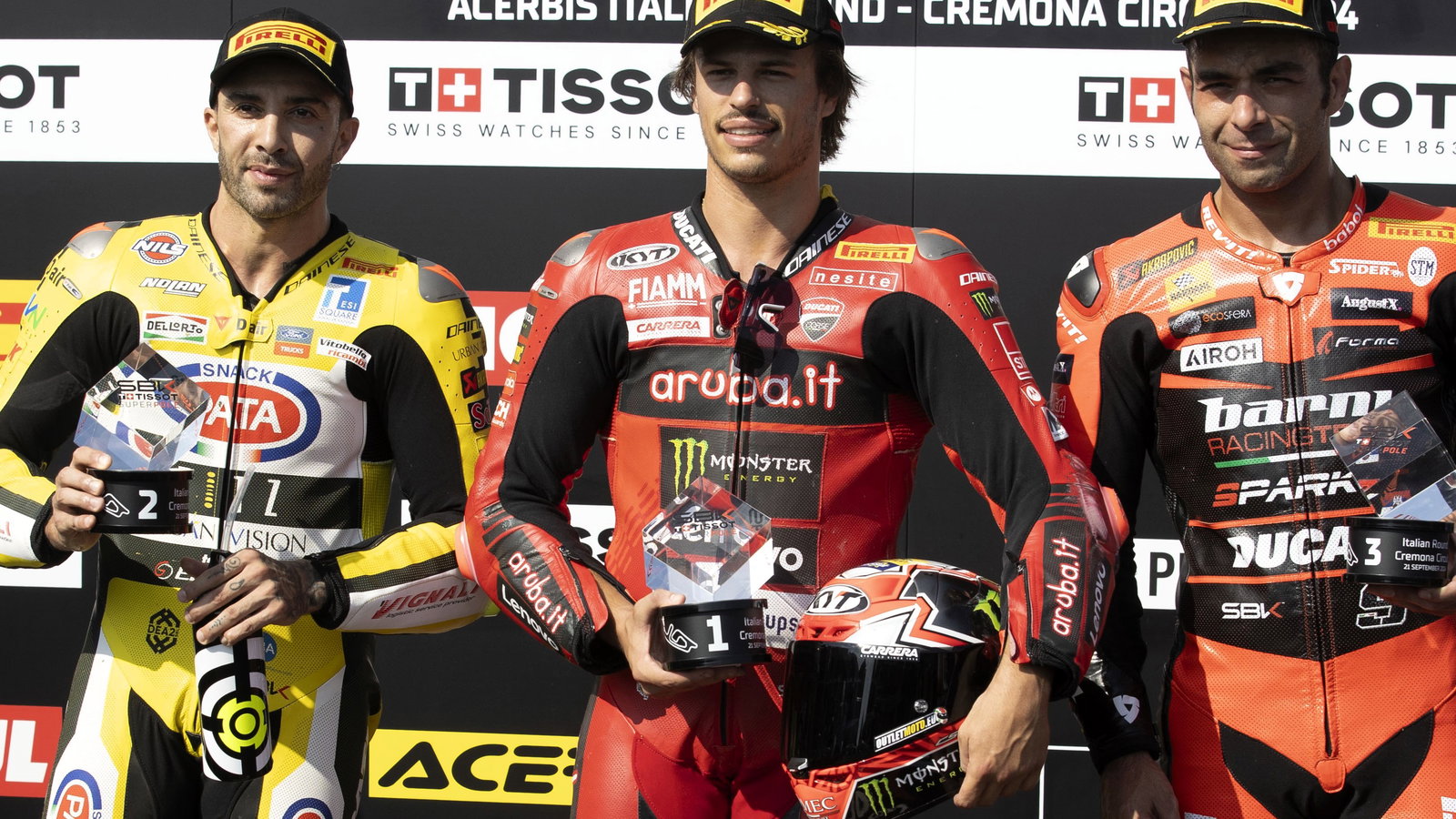 Andrea Iannone, Nicolo Bulega, Danilo Petrucci