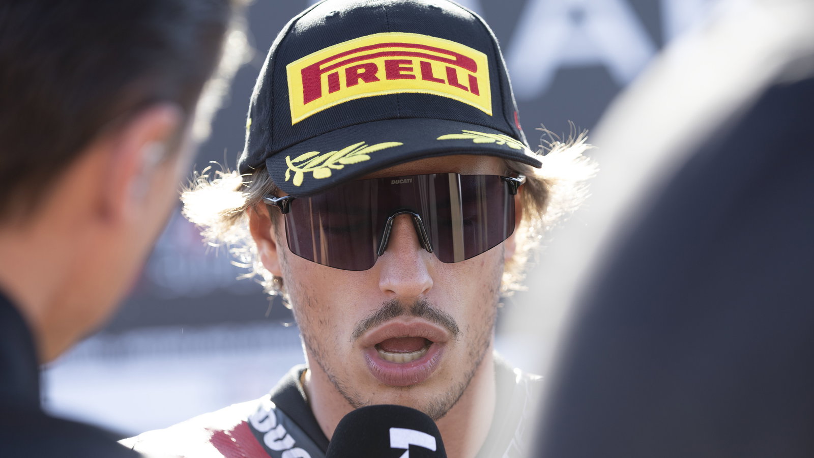 Nicolo Bulega, 2024 Aragon WorldSBK, parc ferme. Credit: Gold and Goose.