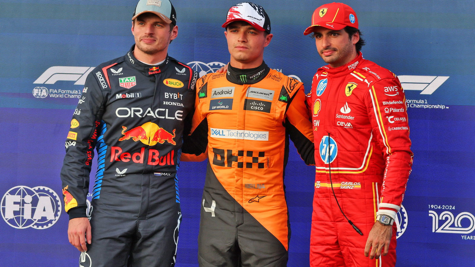 The top three for the 2024 United States Grand Prix 