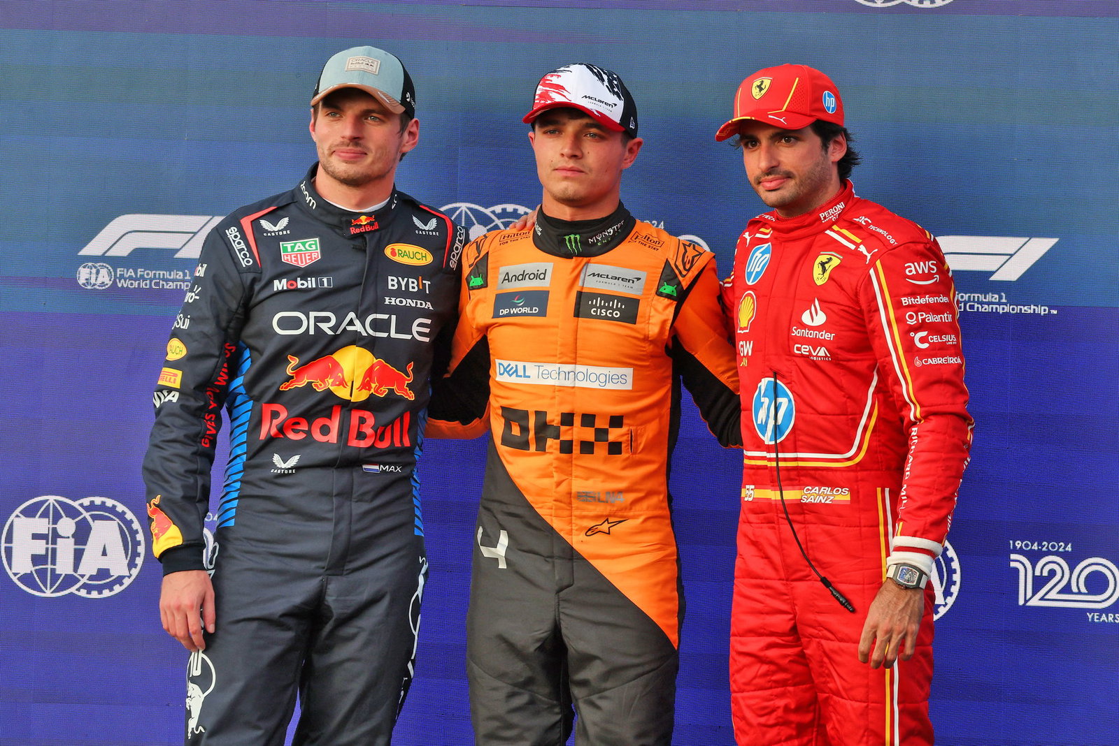 The top three for the 2024 United States Grand Prix