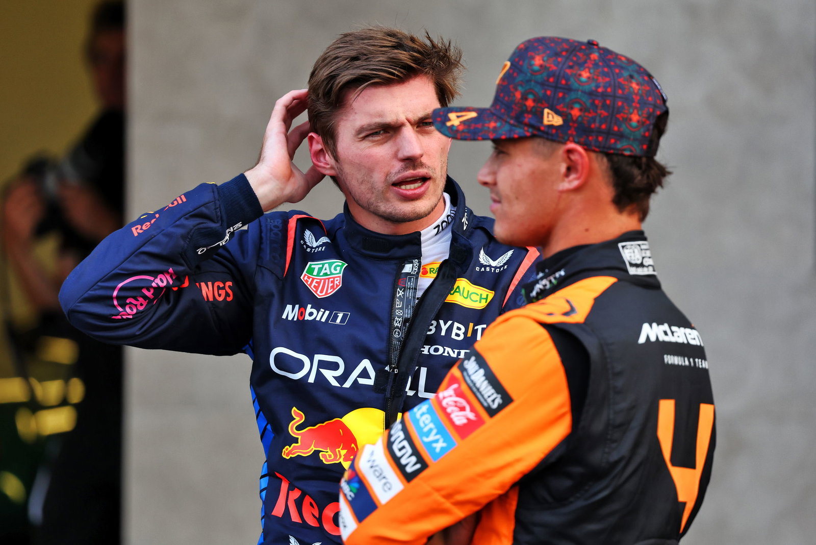Max Verstappen and Lando Norris