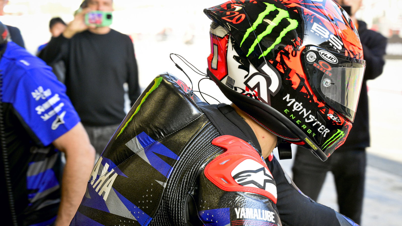 Fabio Quartararo with radio