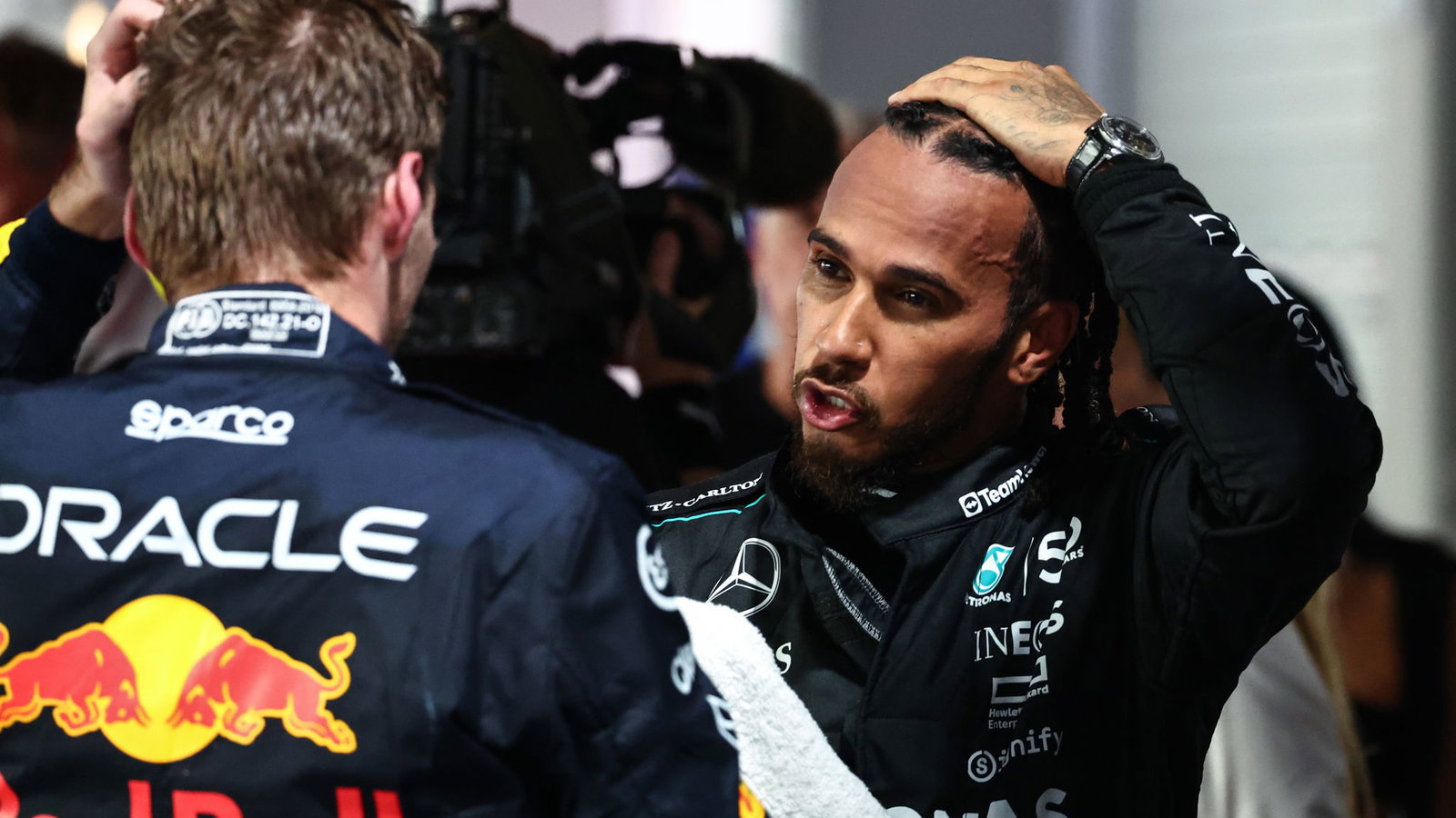Max Verstappen & Lewis Hamilton