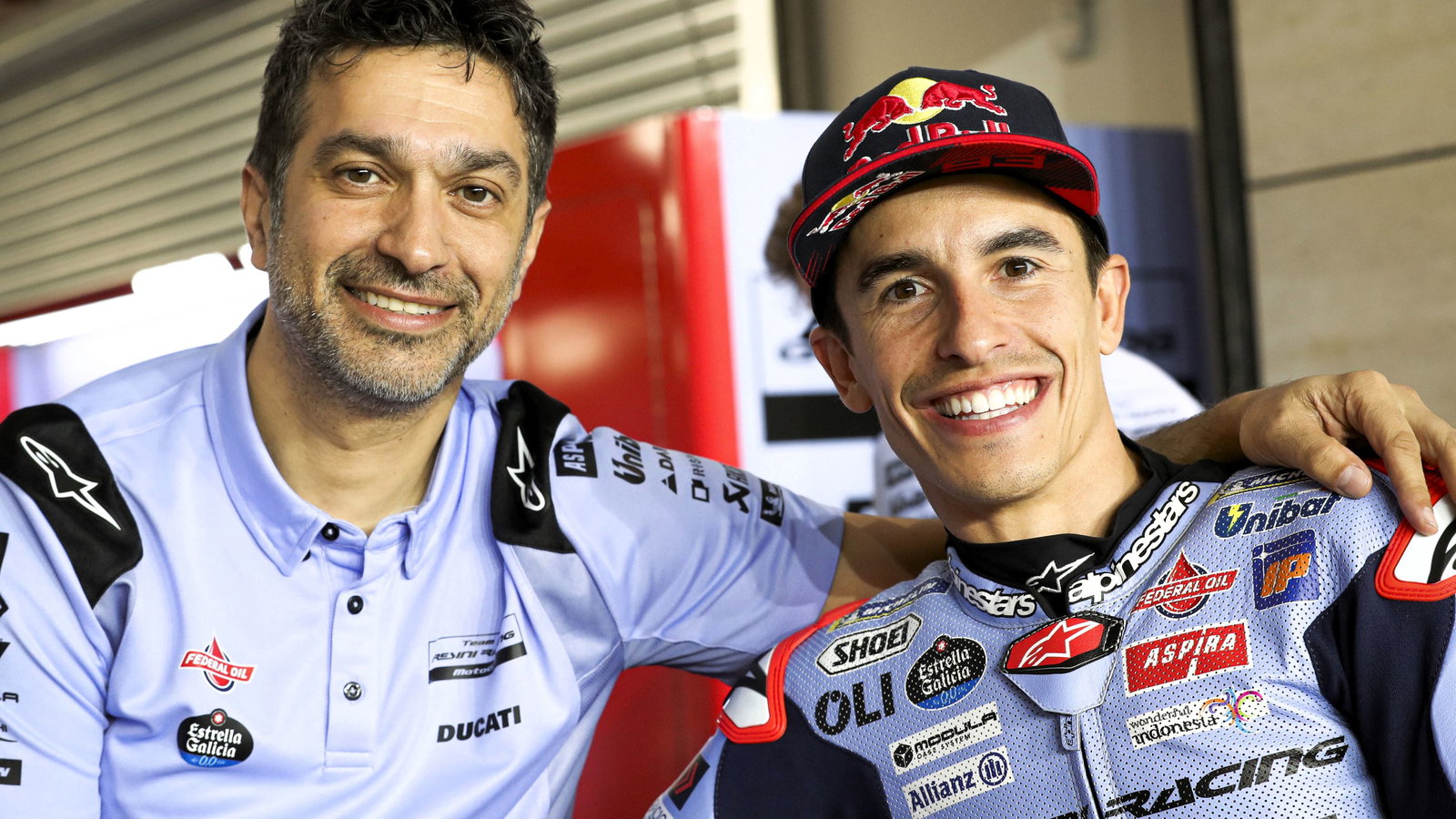 Frankie Carchedi and Marc Marquez