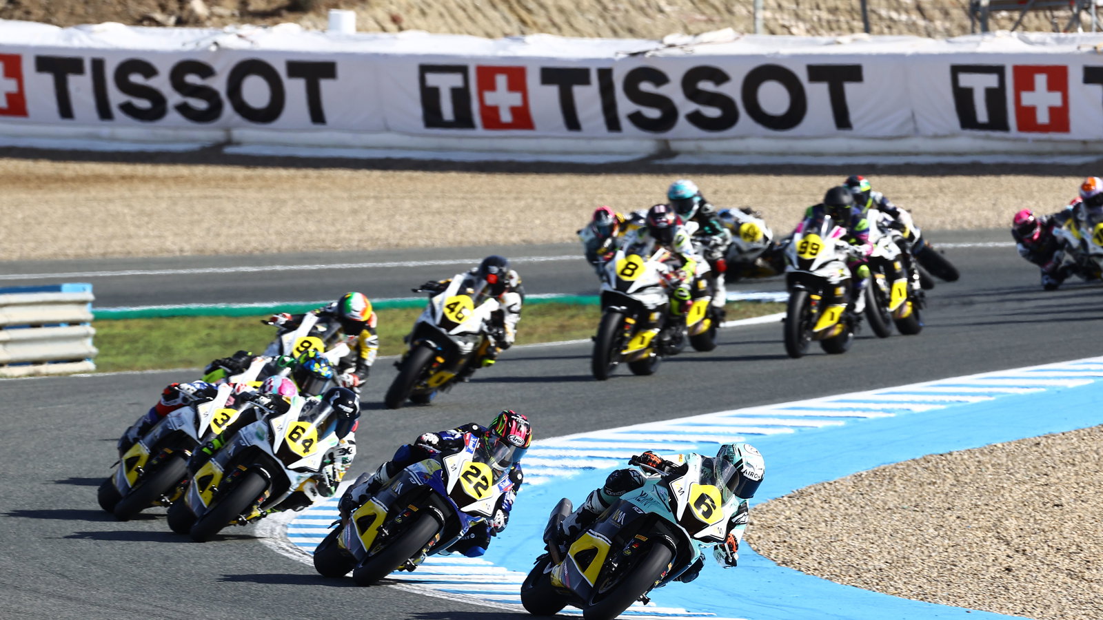 Maria Herrera leads WorldWCR race, 2024 Spanish WorldSBK. Credit: Gold and Goose.