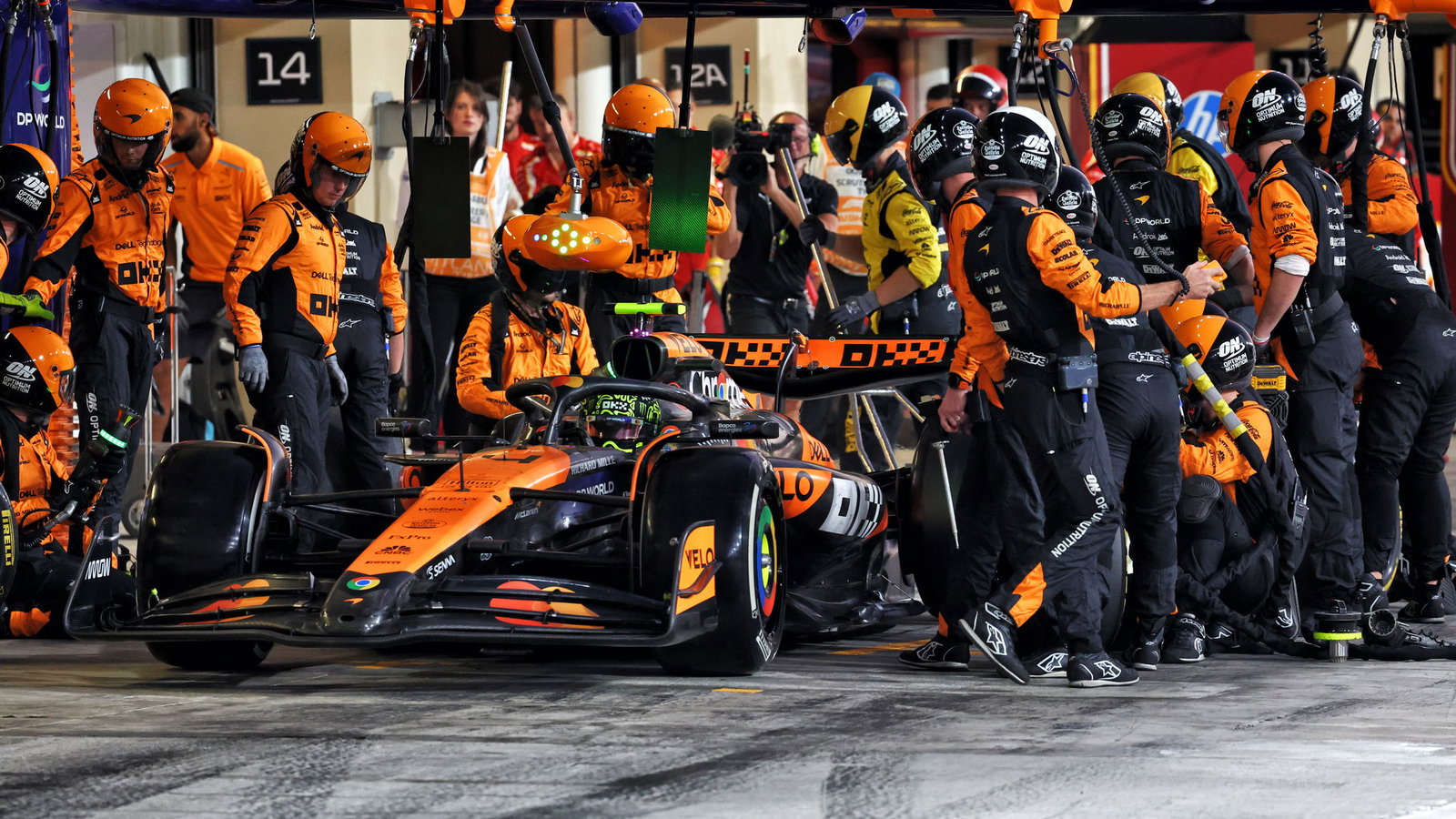 Lando Norris pits 