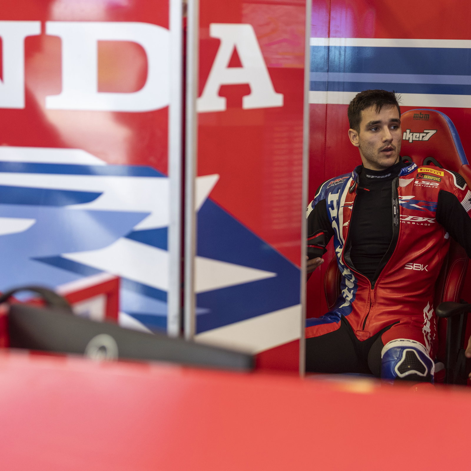 Iker Lecuona, 2024 Estoril WorldSBK, pit box. Credit: Gold and Goose.