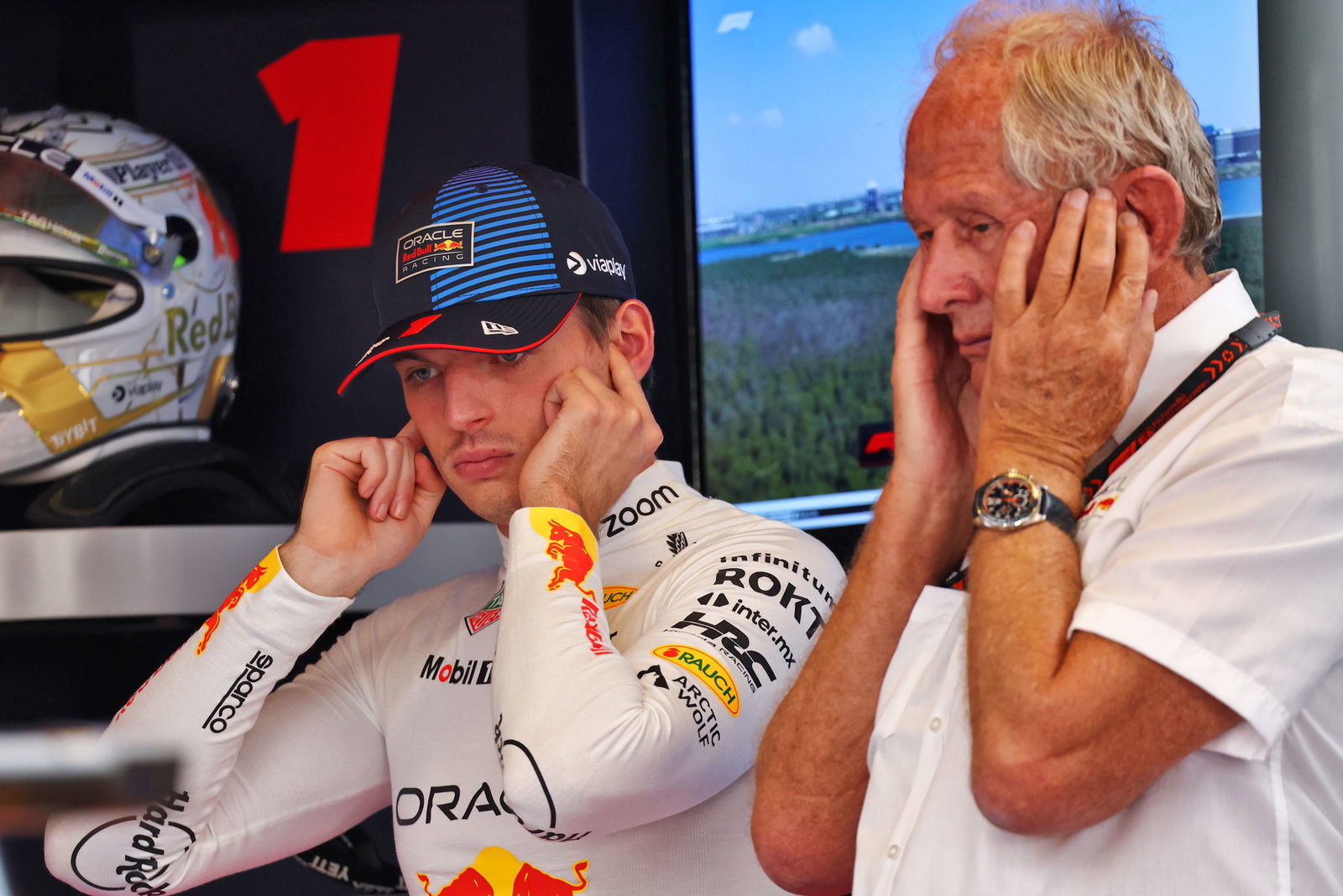 Max Verstappen and Red Bull advisor Helmut Marko
