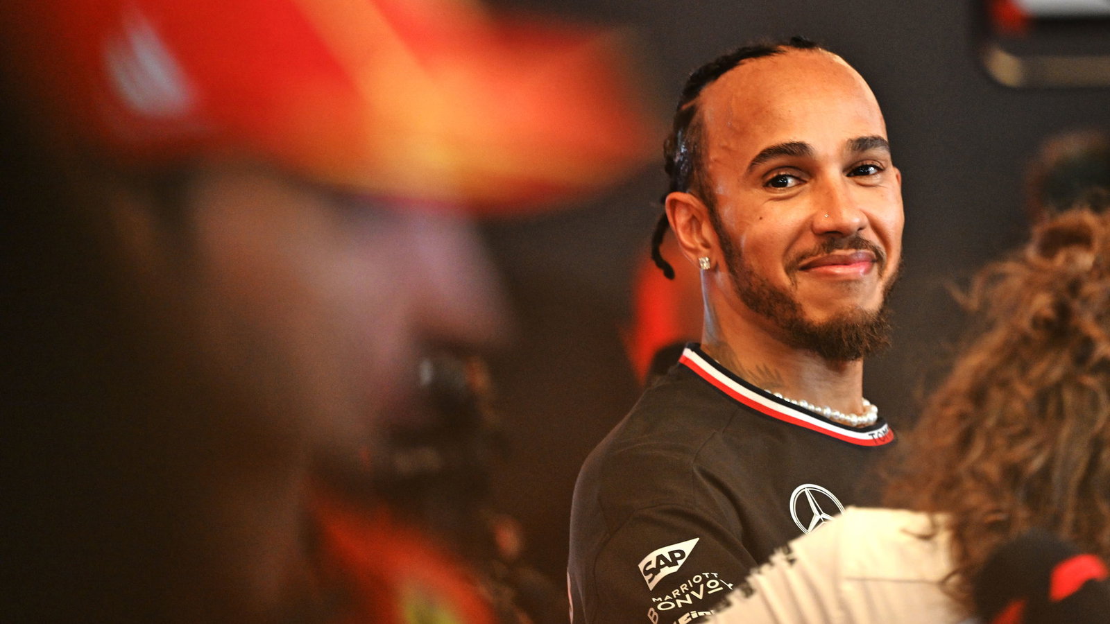 Lewis Hamilton has made his first visit to Ferrari's F1 base