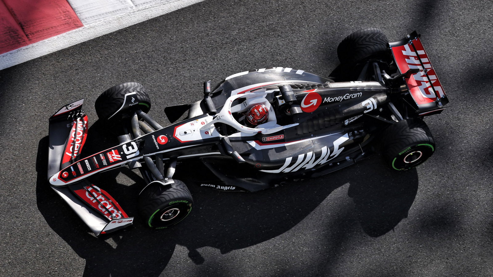 Esteban Ocon debuted for Haas in the 2024 post-season Abu Dhabi test