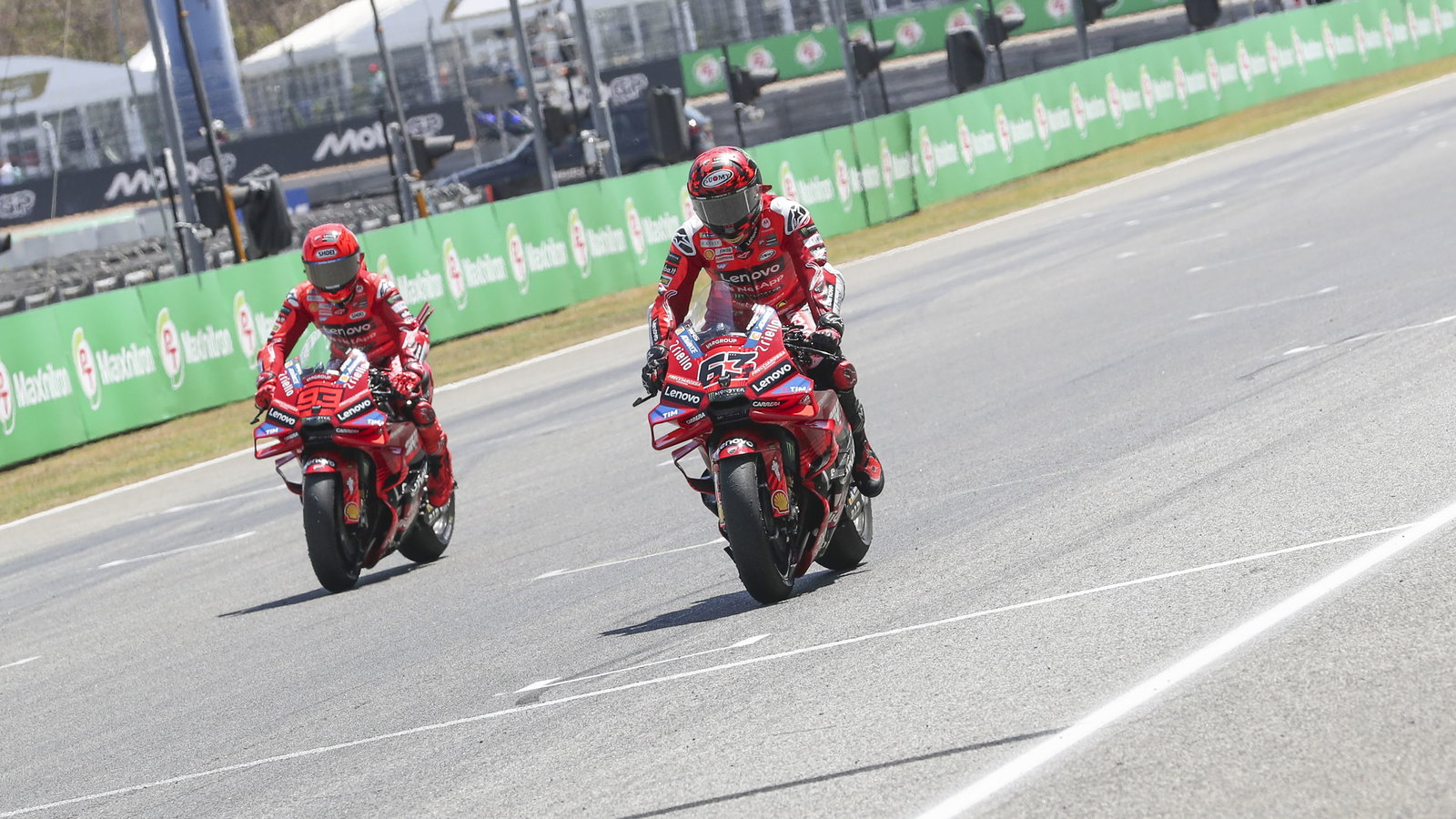 Marc Marquez, Francesco Bagnaia, Ducati Corse, 2025 Thai MotoGP