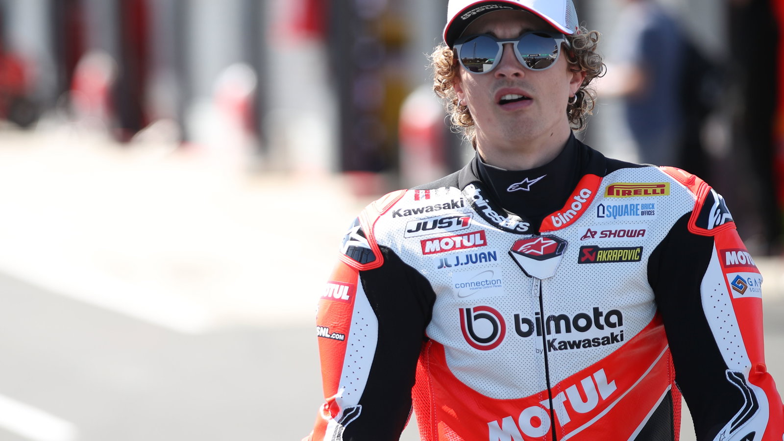 Axel Bassani, 2025 Australian WorldSBK, pit lane. Credit: Gold and Goose.