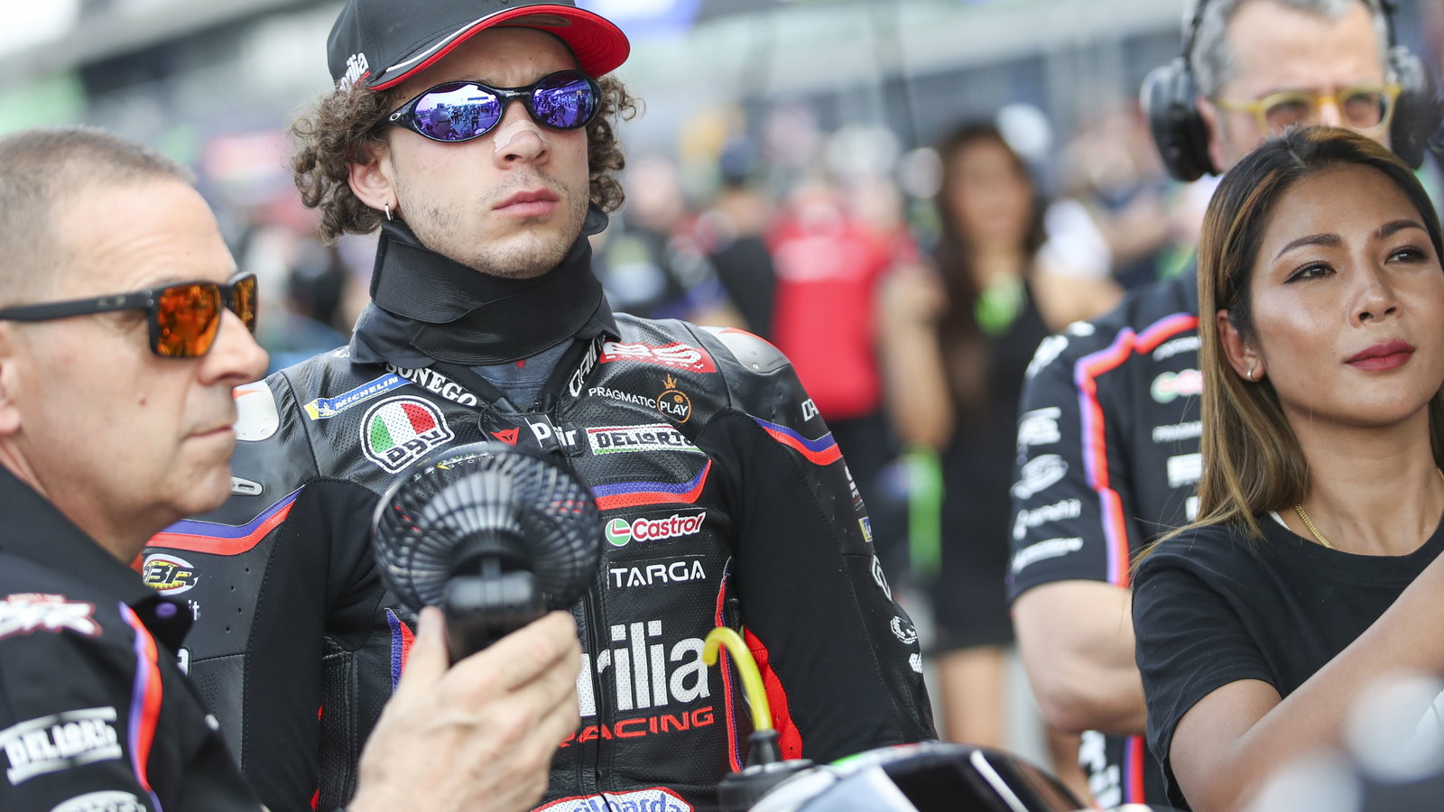 Marco Bezzecchi, 2025 MotoGP Thai Grand Prix, grid. Credit: Gold and Goose.