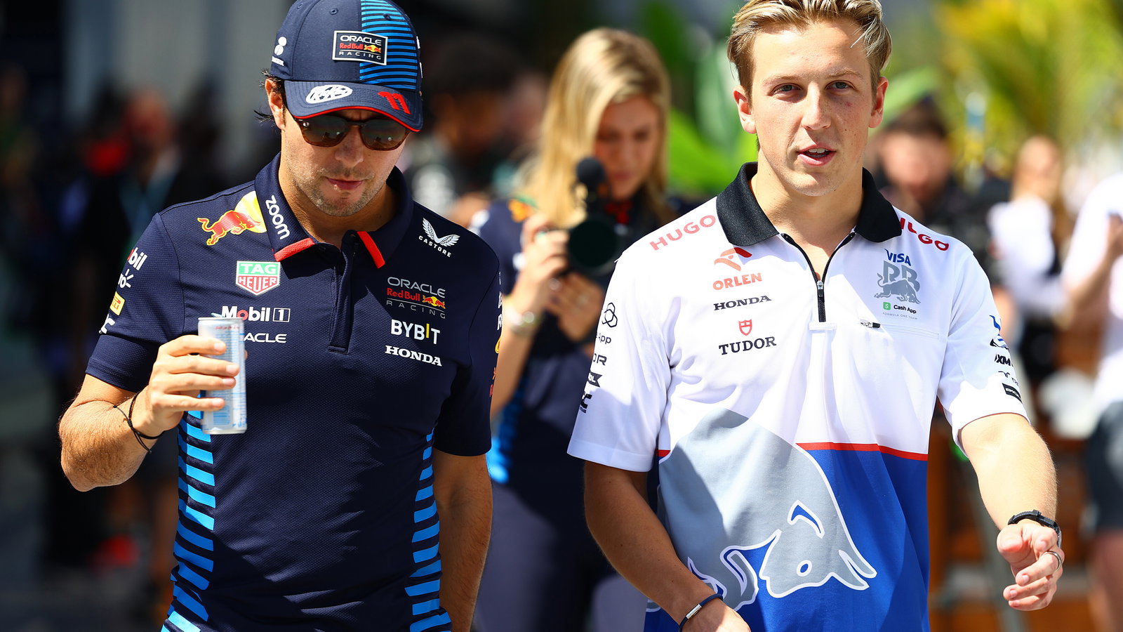 Sergio Perez and Liam Lawson