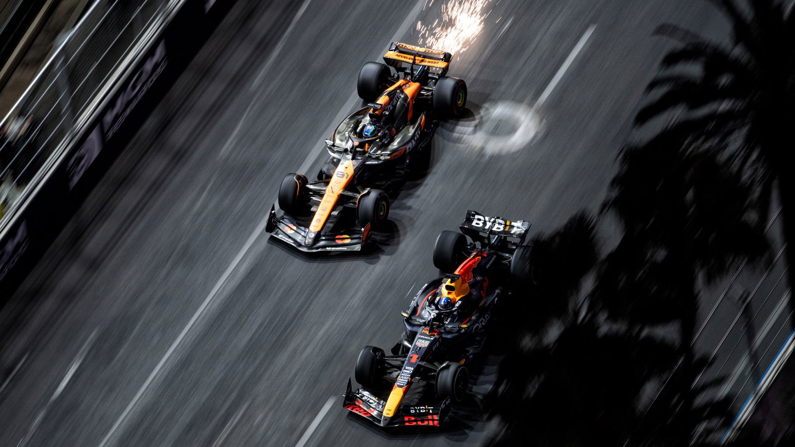 Oscar Piastri & Max Verstappen on track