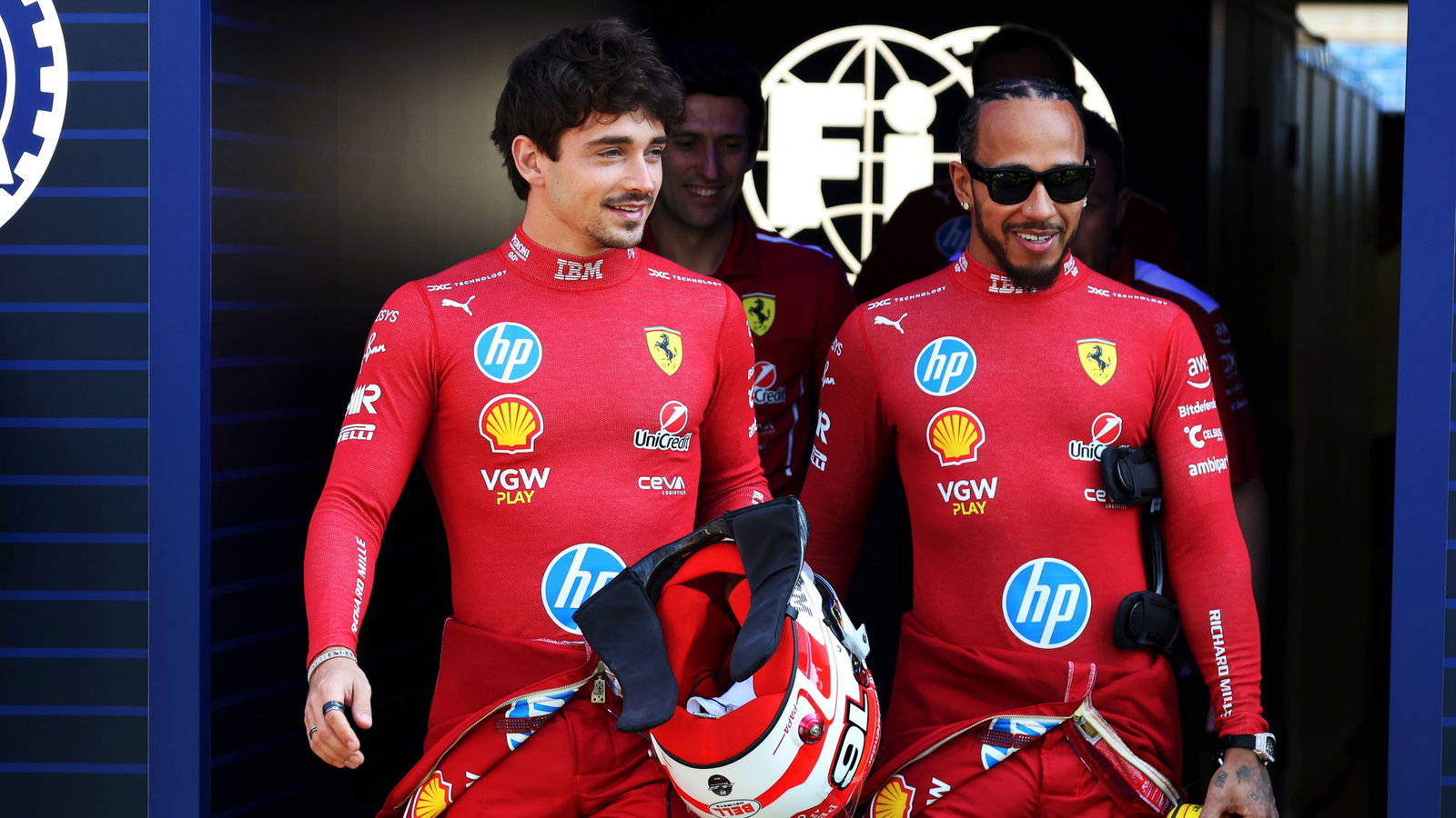 Charles Leclerc and Lewis Hamilton have teamed up at Ferrari 