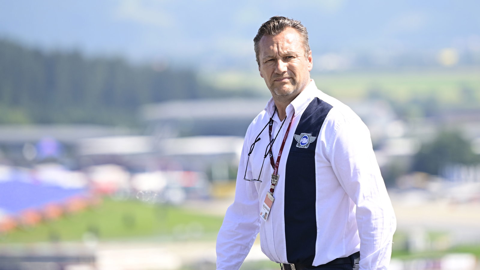 Stuart Higgs, 2023 MotoGP Austrian Grand Prix, track walk. Credit: Gold and Goose.