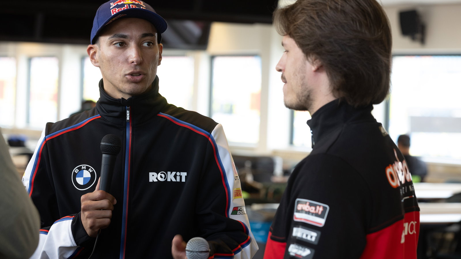 Toprak Razgatlioglu, Nicolo Bulega, 2025 Dutch WorldSBK, media. Credit: Gold and Goose.