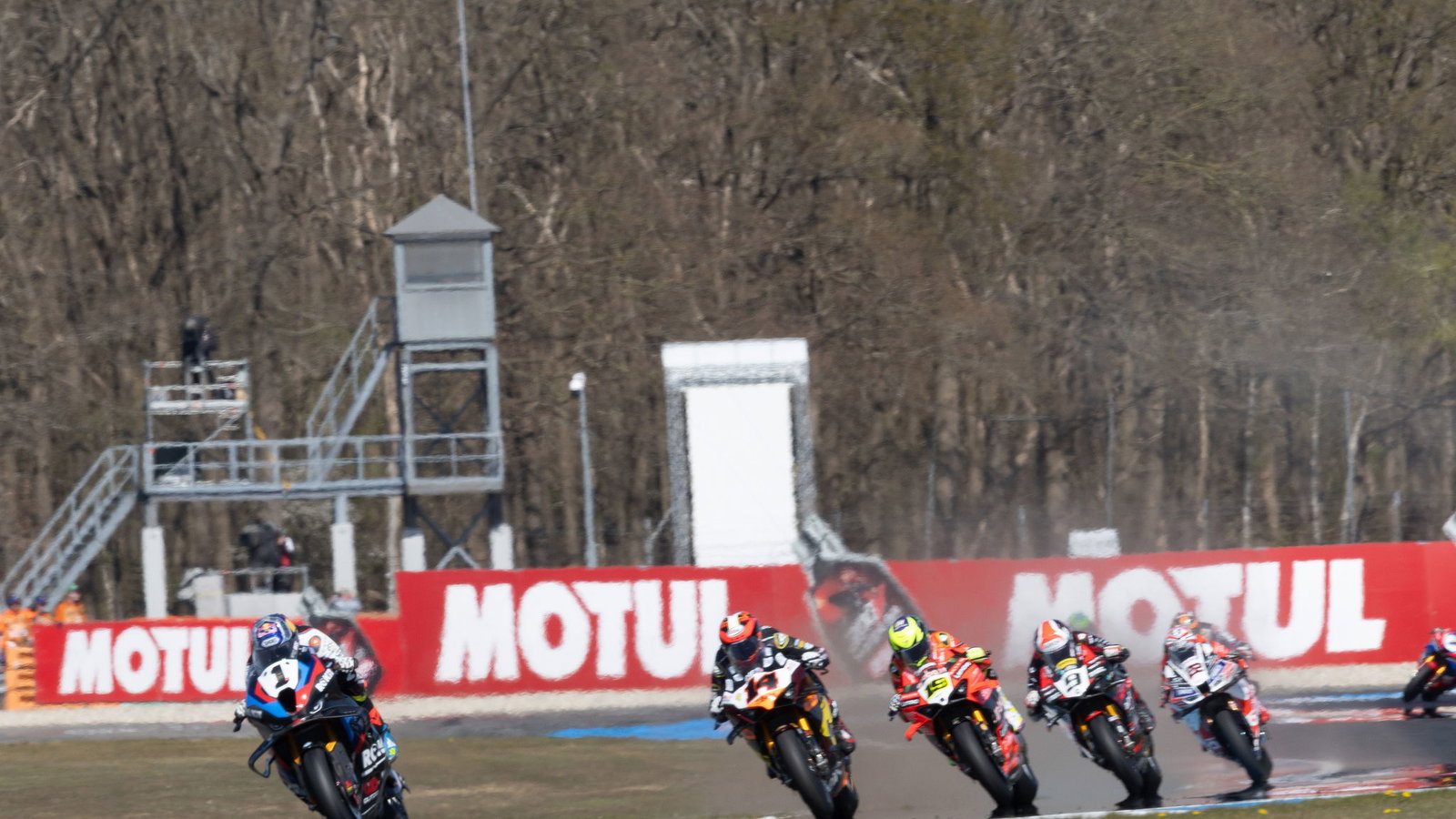 Toprak Razgatlioglu leads Sam Lowes, Alvaro Bautista, 2025 Dutch WorldSBK. Credit: Gold and Goose.