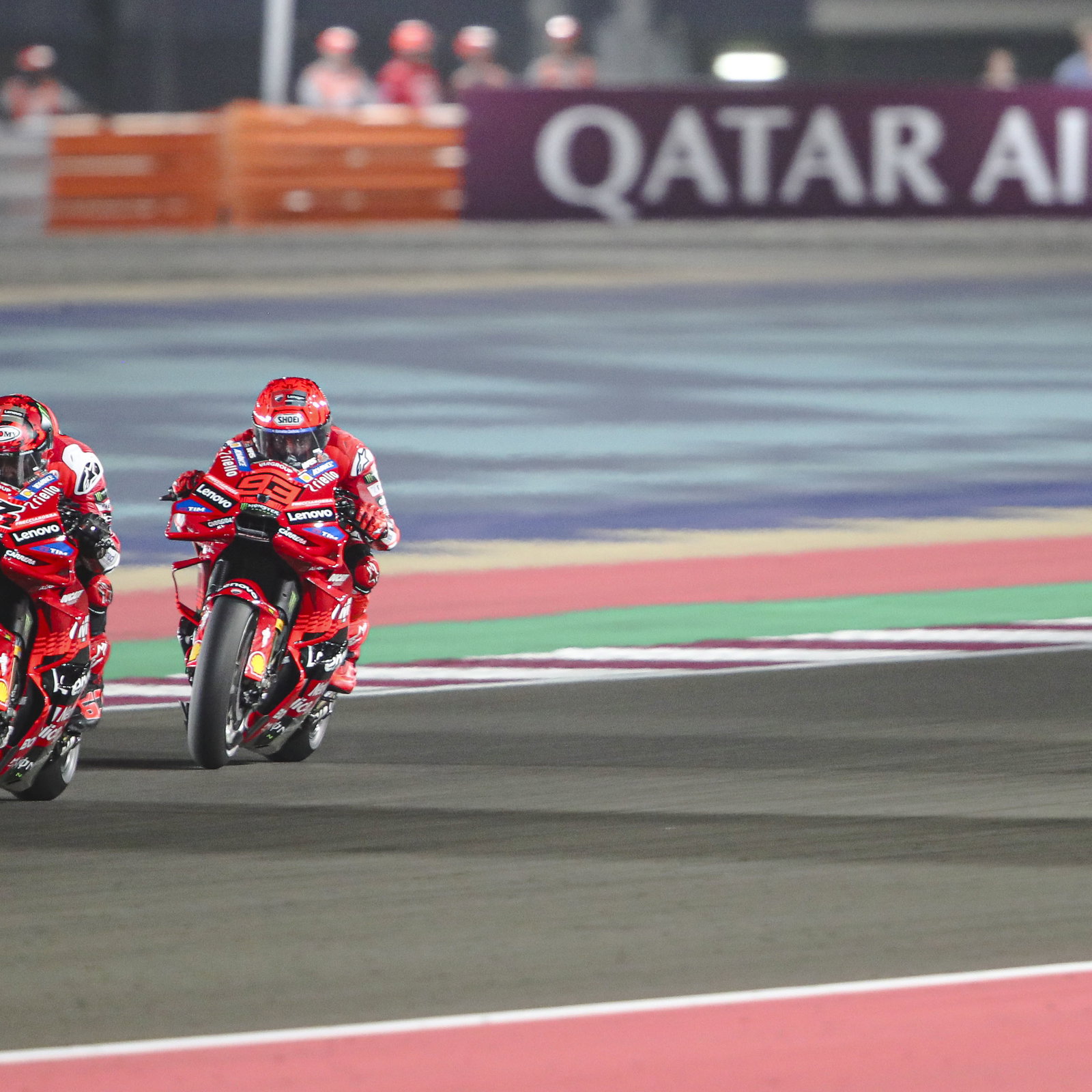 Pecco Bagnaia, Marc Marquez, 2025 Qatar MotoGP