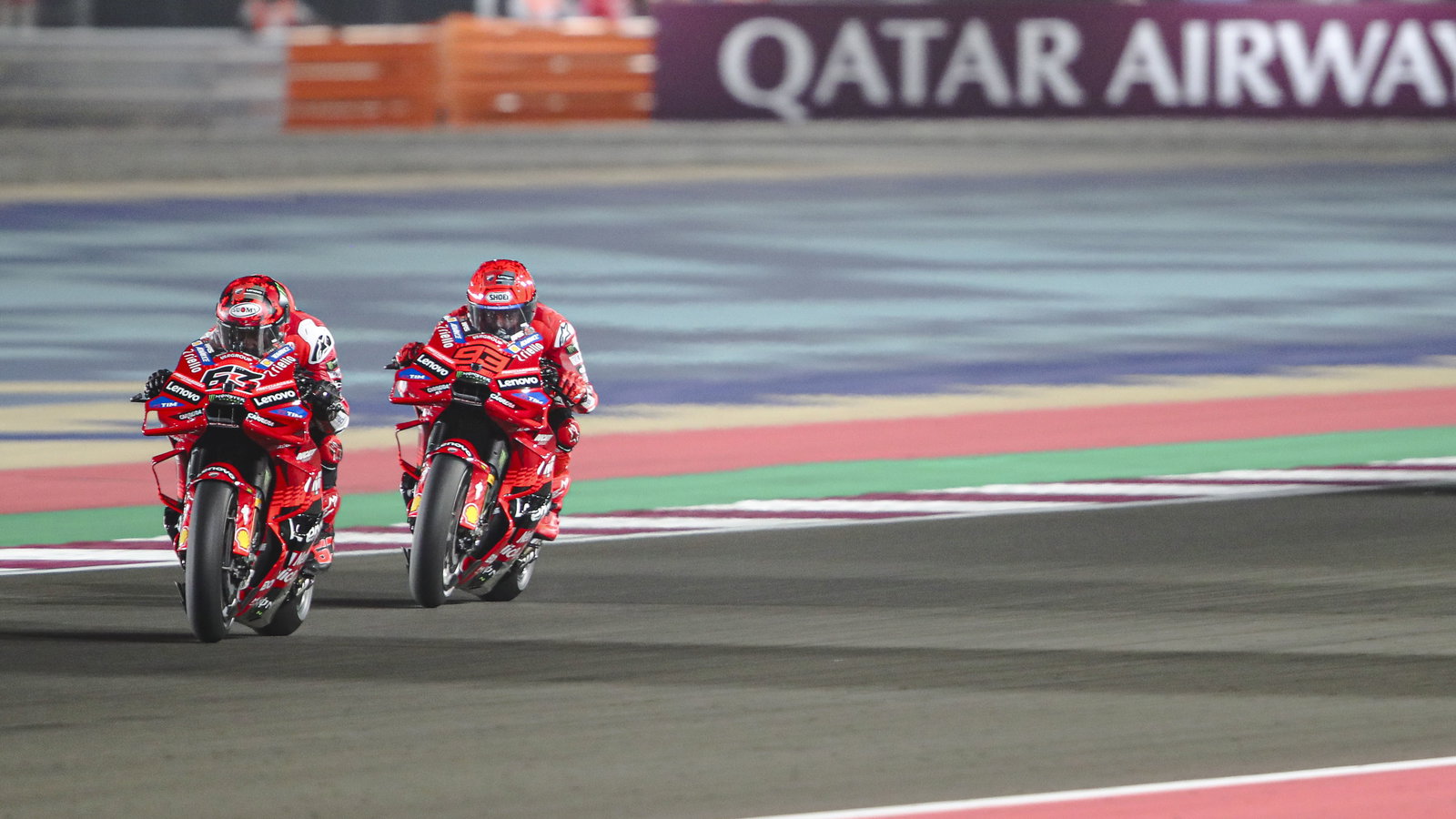 Pecco Bagnaia, Marc Marquez, 2025 Qatar MotoGP