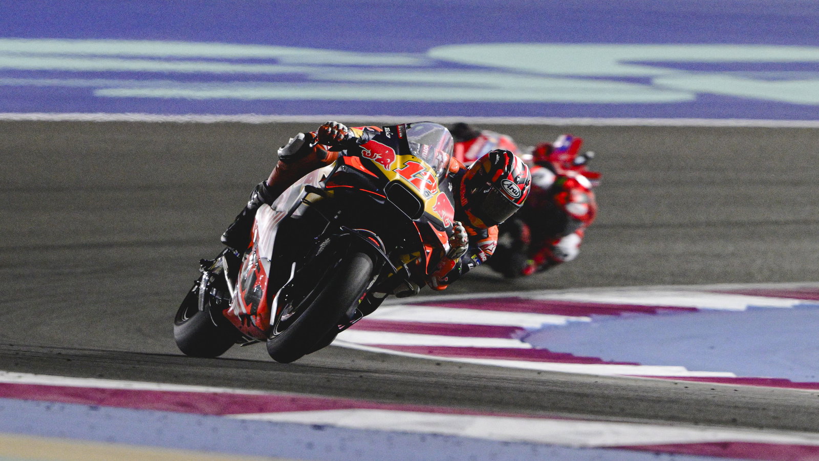 Maverick Vinales, Francesco Bagnaia, 2025 MotoGP Qatar Grand Prix. Credit: Gold and Goose.