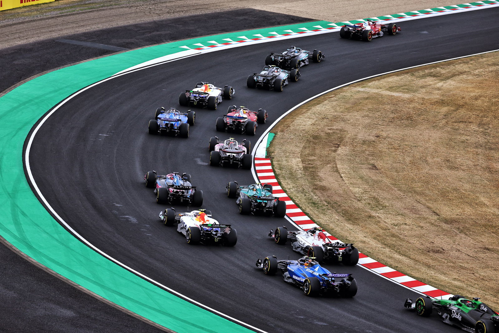 The start of the Japanese Grand Prix