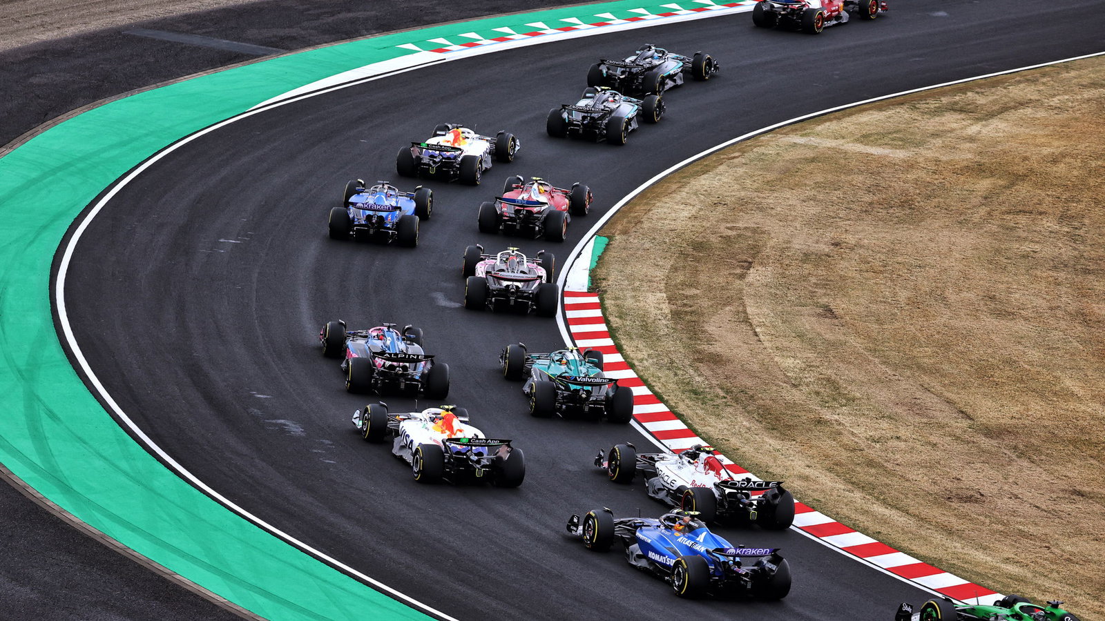 The start of the Japanese Grand Prix