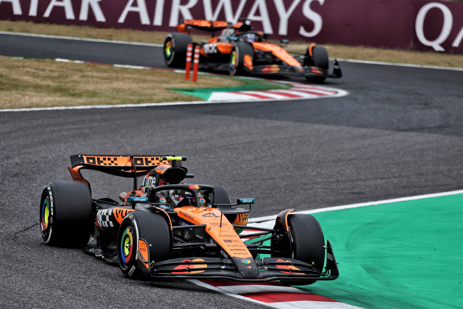 Lando Norris ahead of Oscar Piastri