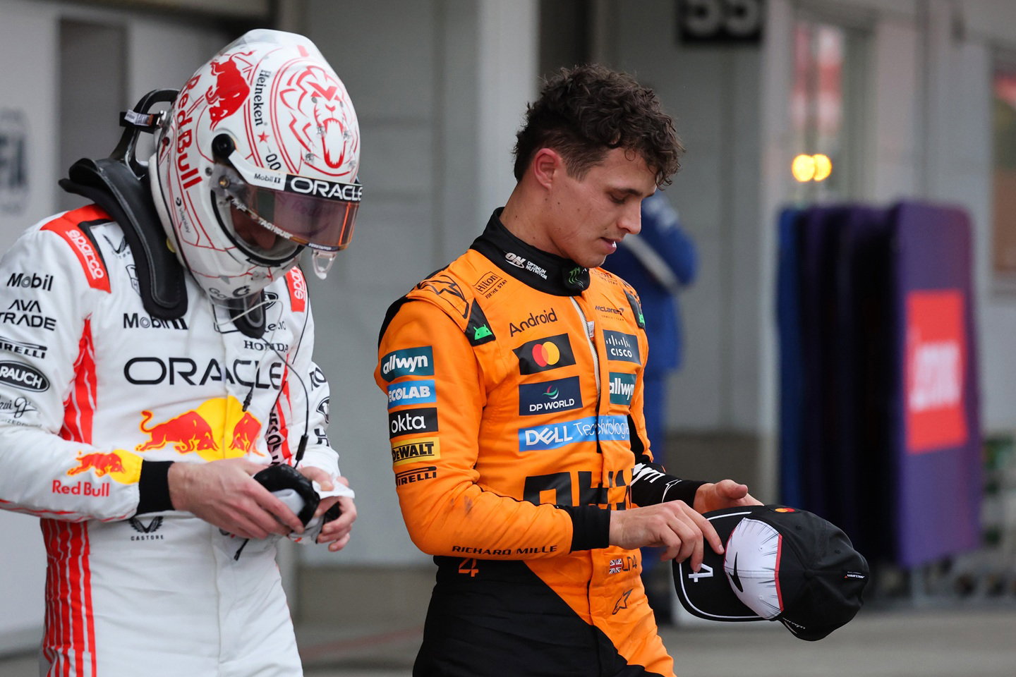 Lando Norris and Max Verstappen