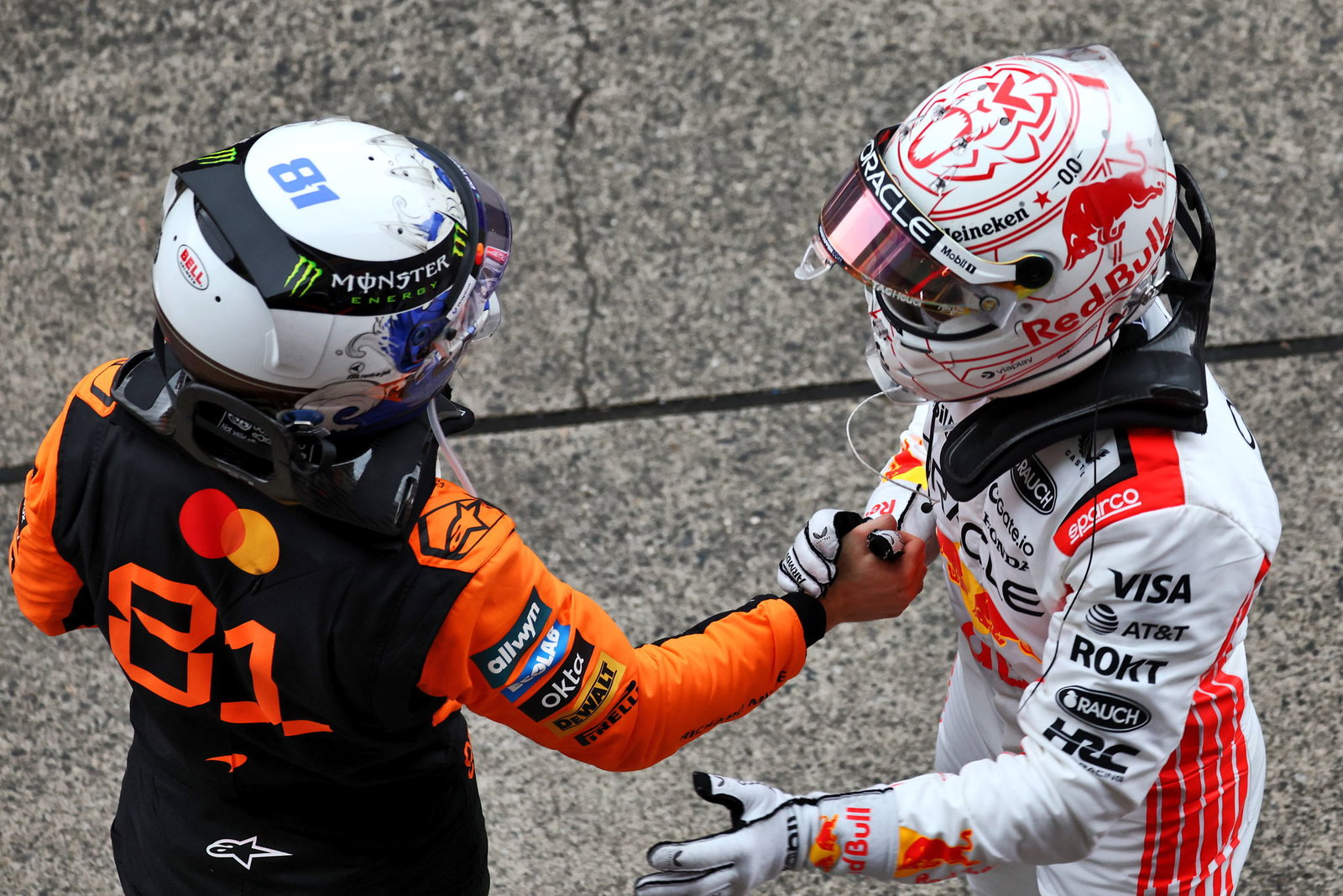 Oscar Piastri and Max Verstappen