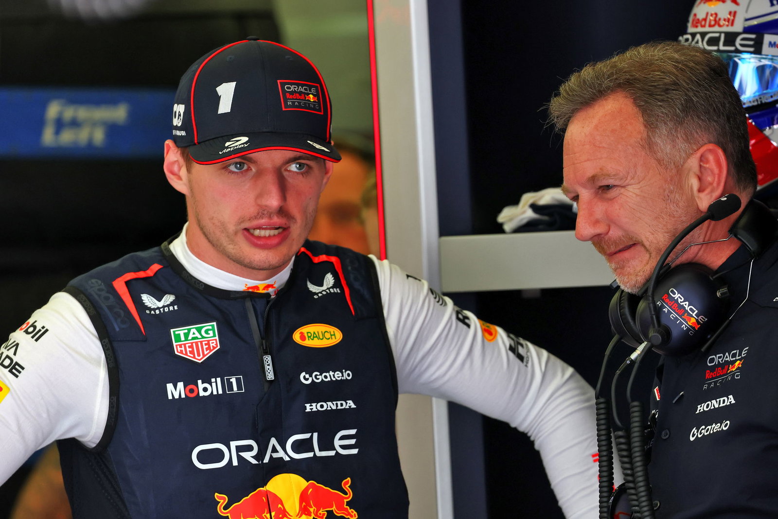 Max Verstappen and Christian Horner