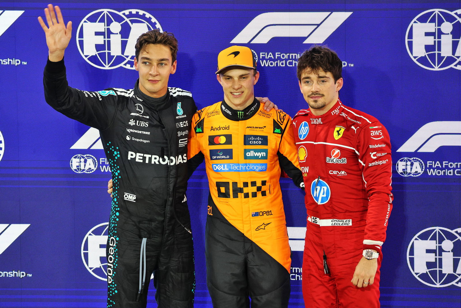 The top three qualifiers in Bahrain