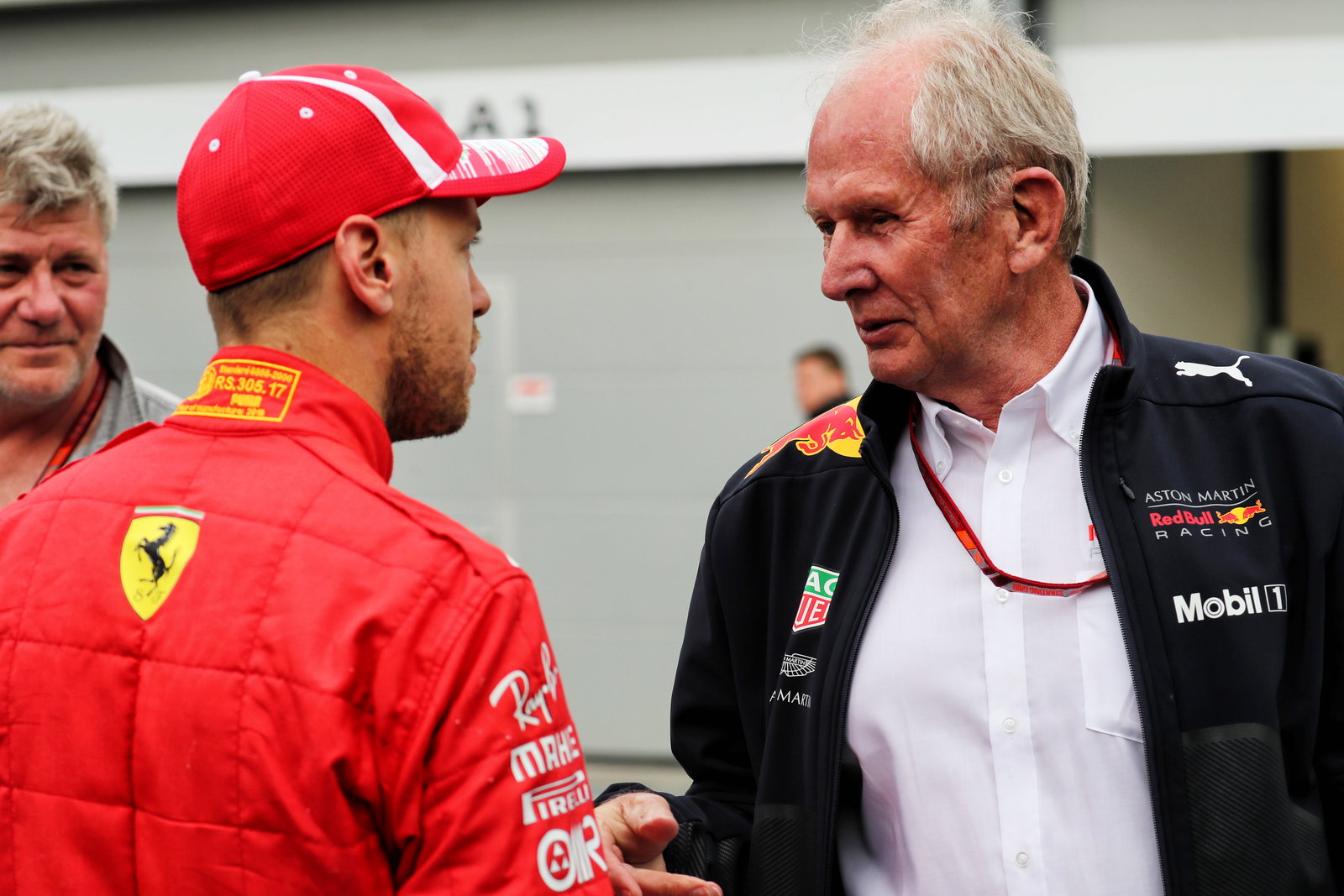 Sebastian Vettel and Helmut Marko 