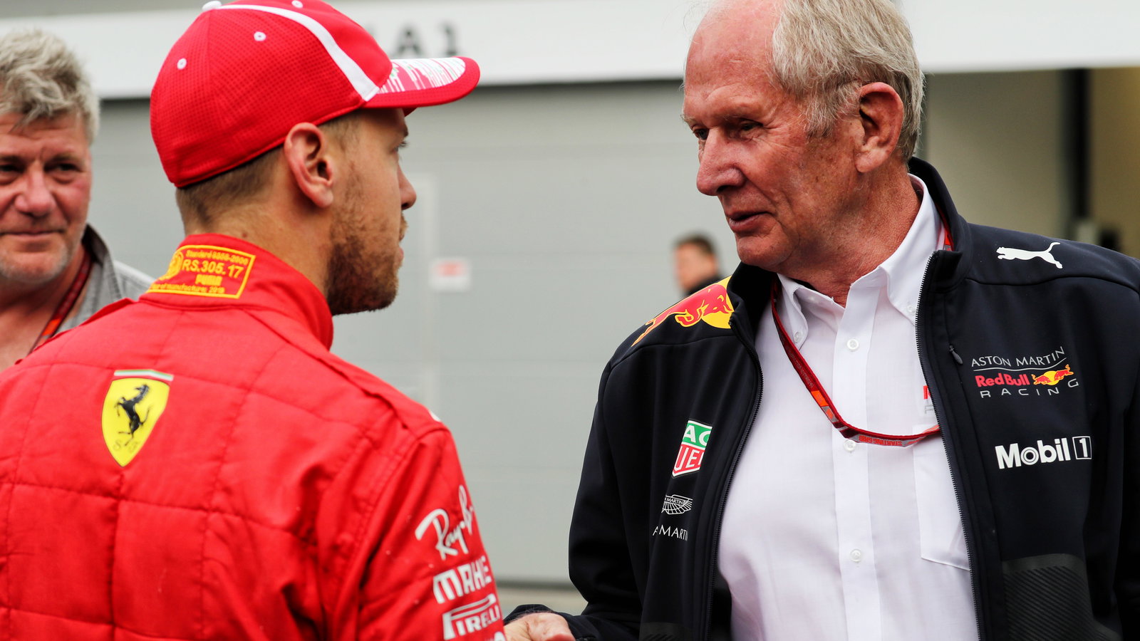Sebastian Vettel and Helmut Marko