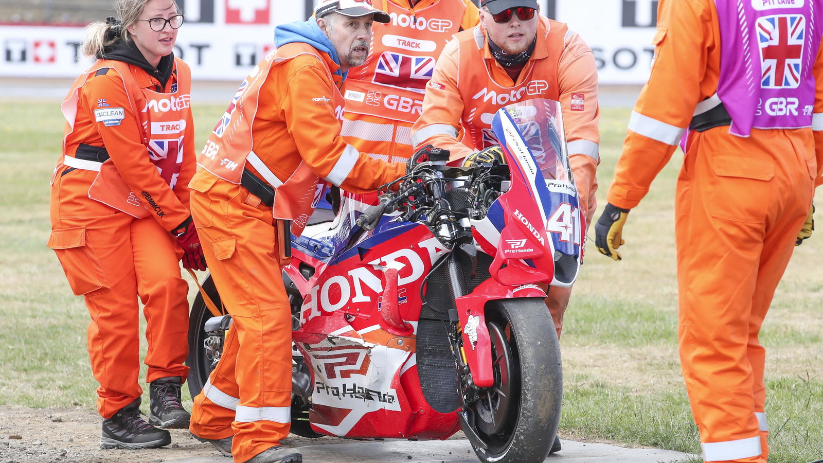 Aleix Espargaro's crashed Honda, 2025 British MotoGP