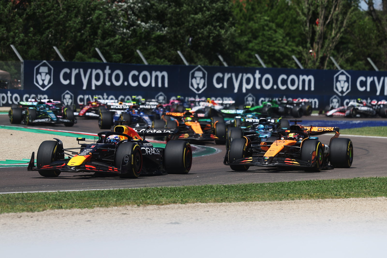 Verstappen took the lead at Turn 1